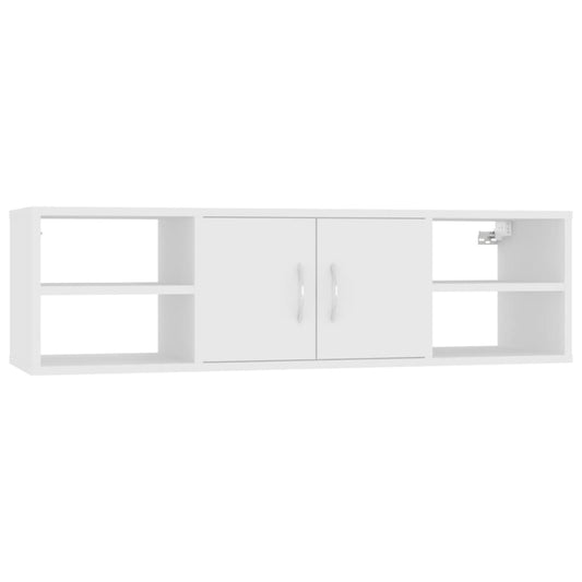 vidaXL Wall Shelf White 102x30x29 cm Engineered Wood