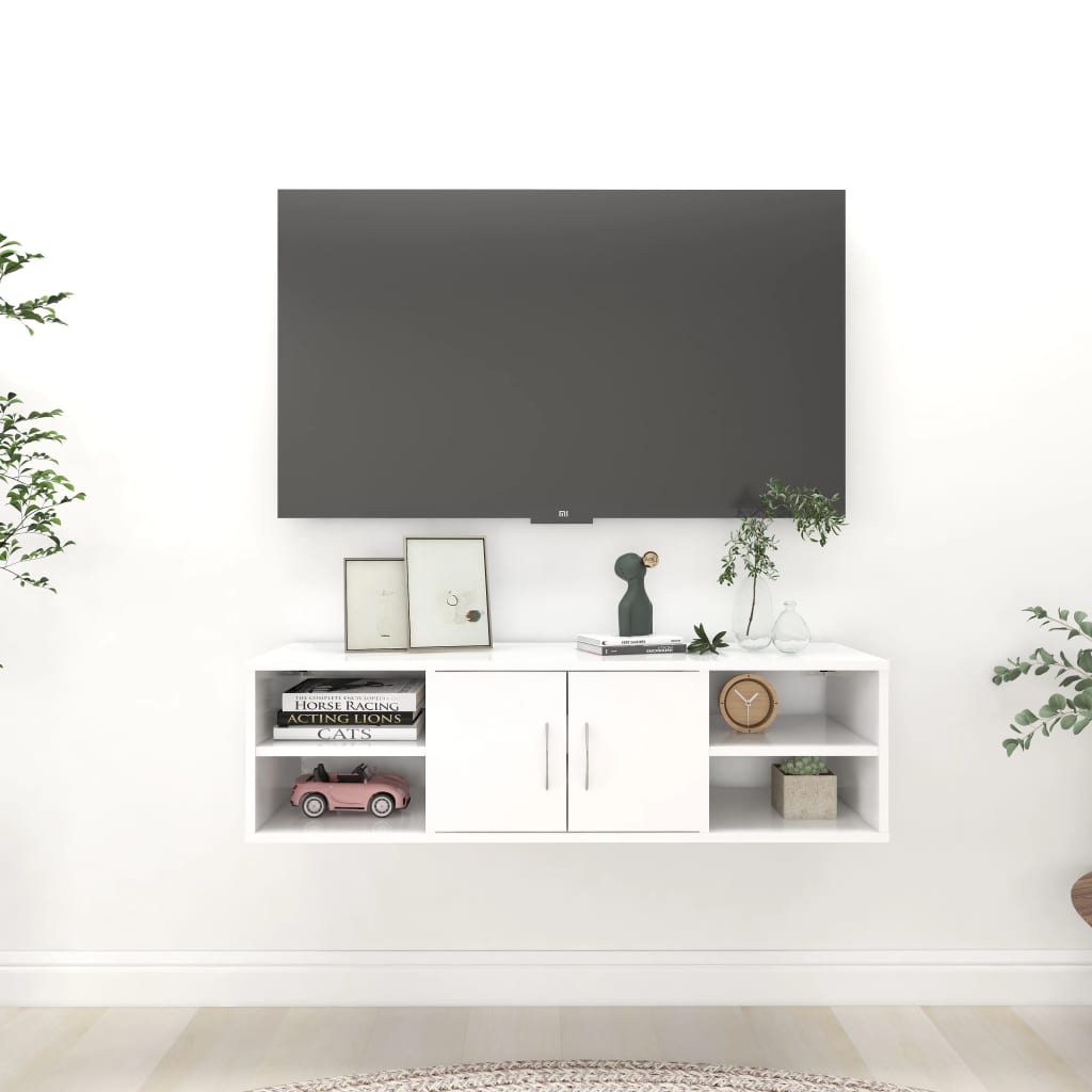 vidaXL Wall Shelf White 102x30x29 cm Engineered Wood