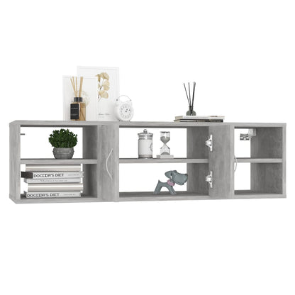 vidaXL Wall Shelf Concrete Grey 102x30x29 cm Engineered Wood
