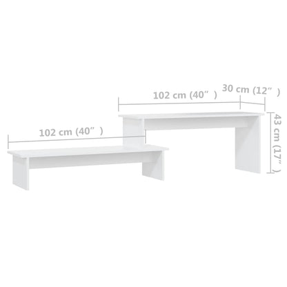 vidaXL TV Cabinet White 180x30x43 cm Engineered Wood