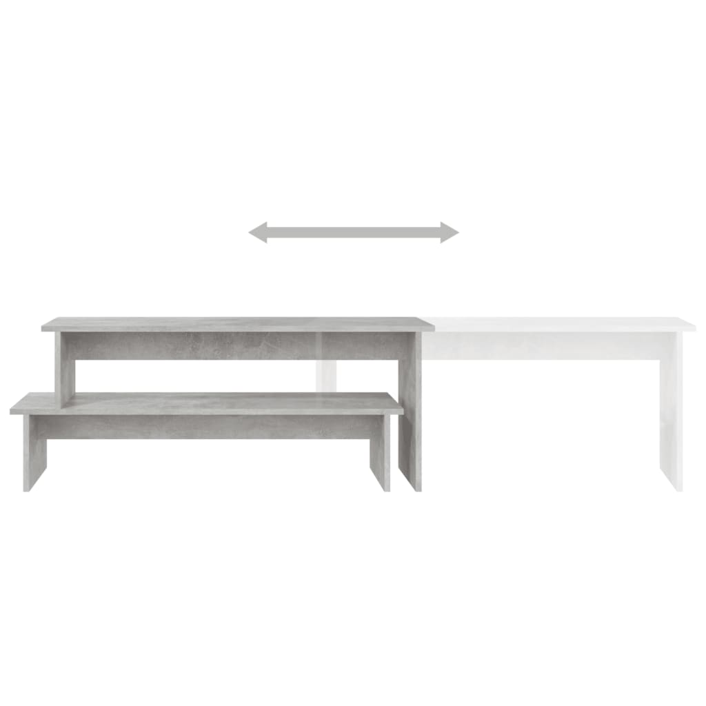 vidaXL TV Cabinet Concrete Grey 180x30x43 cm Engineered Wood