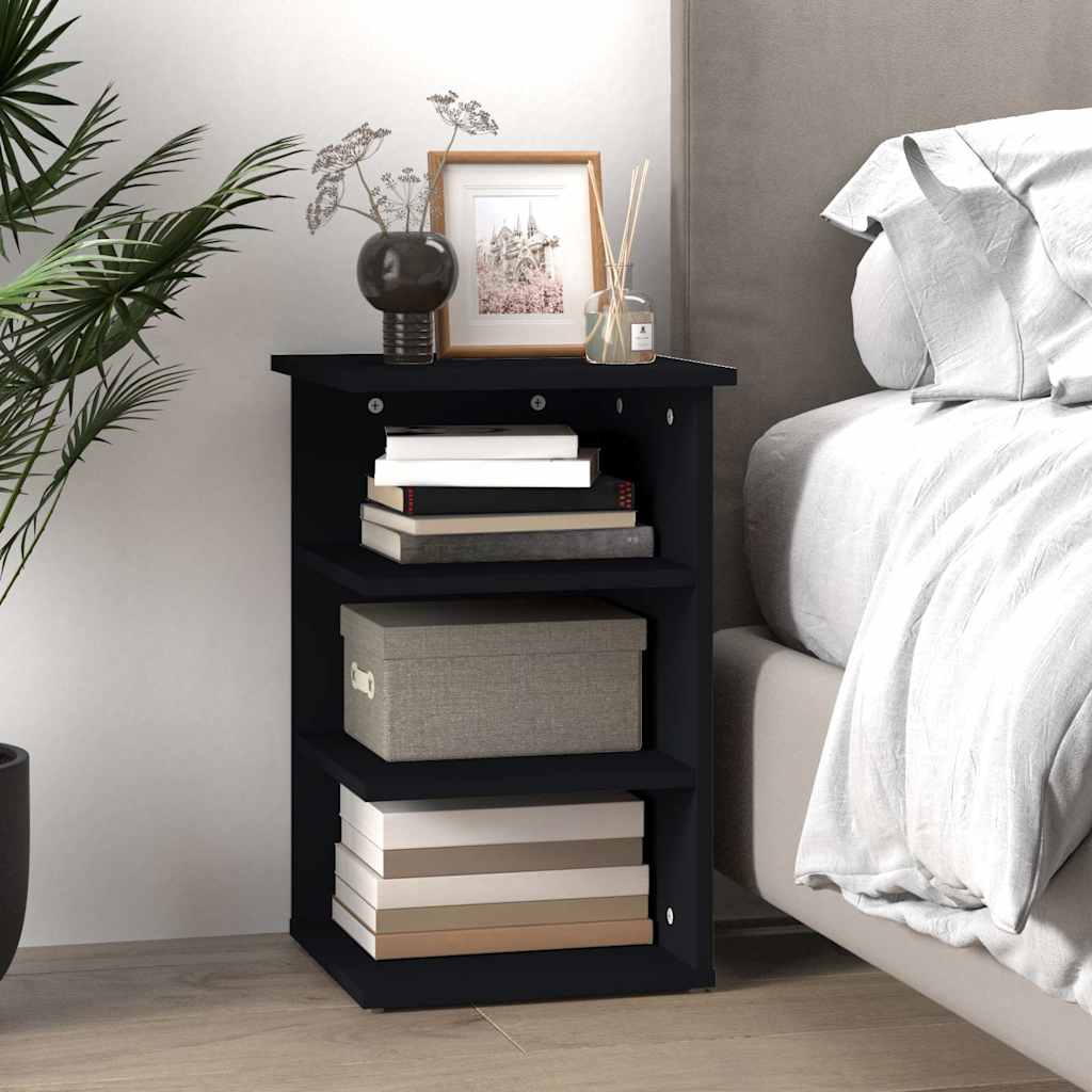 806275 vidaXL Side Cabinet Black 35x35x55 cm Engineered Wood