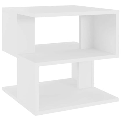 806292 vidaXL Side Table White 40x40x40 cm Engineered Wood