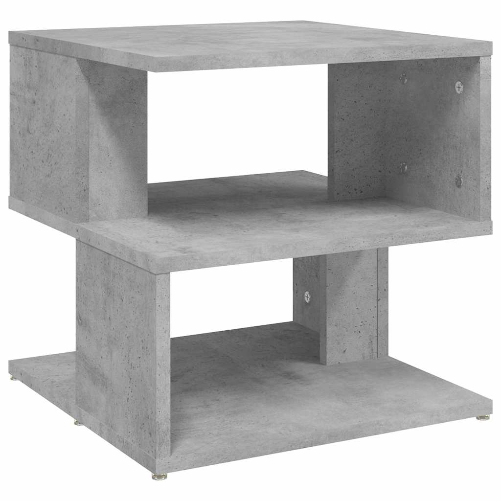 806296 vidaXL Side Table Concrete Grey 40x40x40 cm Engineered Wood