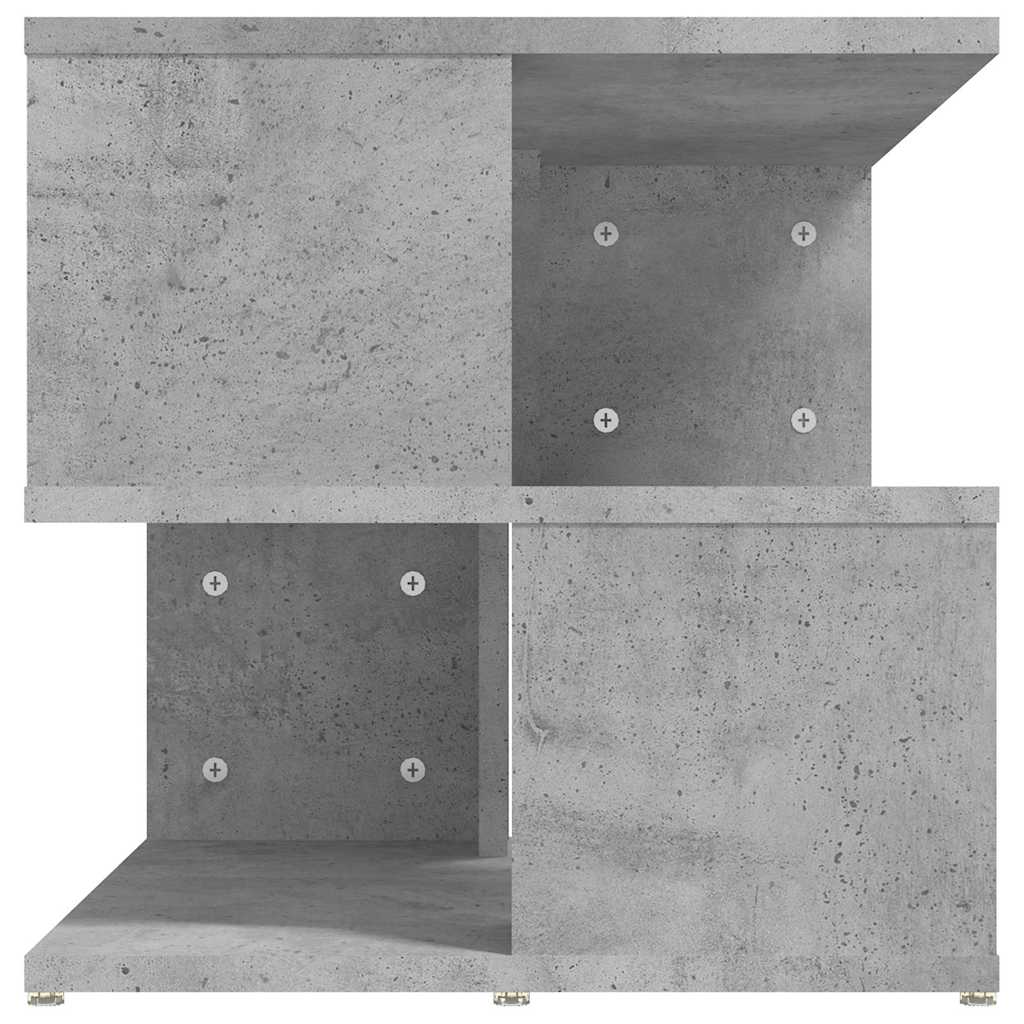 806296 vidaXL Side Table Concrete Grey 40x40x40 cm Engineered Wood