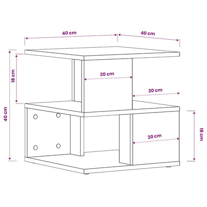 806296 vidaXL Side Table Concrete Grey 40x40x40 cm Engineered Wood