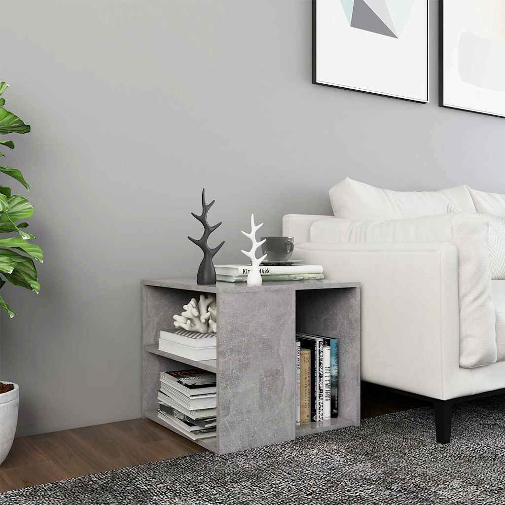 806386 vidaXL Side Table Concrete Grey 50x50x45 cm Engineered Wood