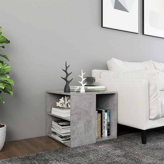 806386 vidaXL Side Table Concrete Grey 50x50x45 cm Engineered Wood