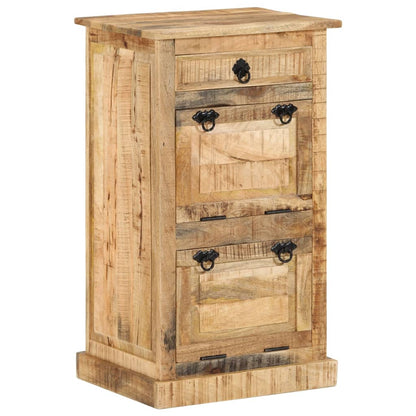vidaXL 4-Layer Shoe Cabinet with Drawer Solid Rough Mango Wood