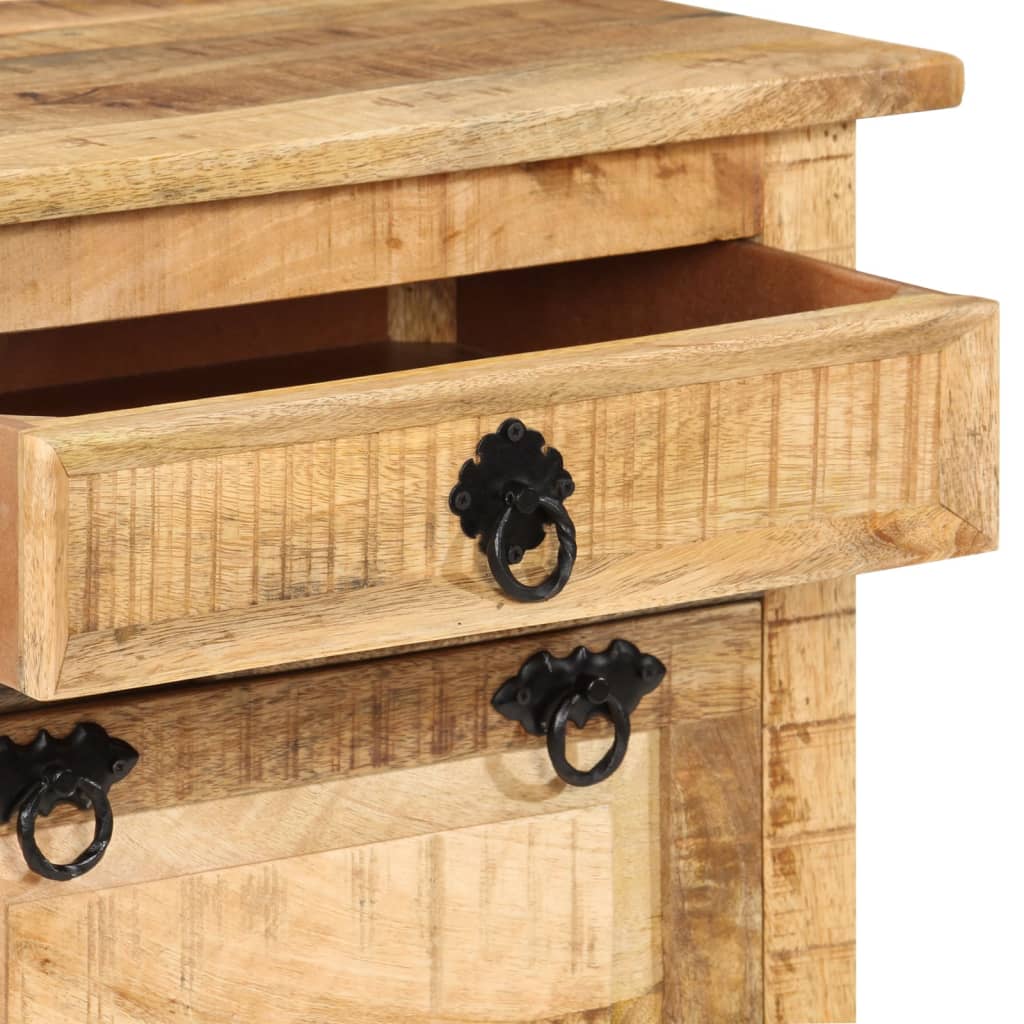 vidaXL 4-Layer Shoe Cabinet with Drawer Solid Rough Mango Wood