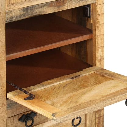 vidaXL 4-Layer Shoe Cabinet with Drawer Solid Rough Mango Wood