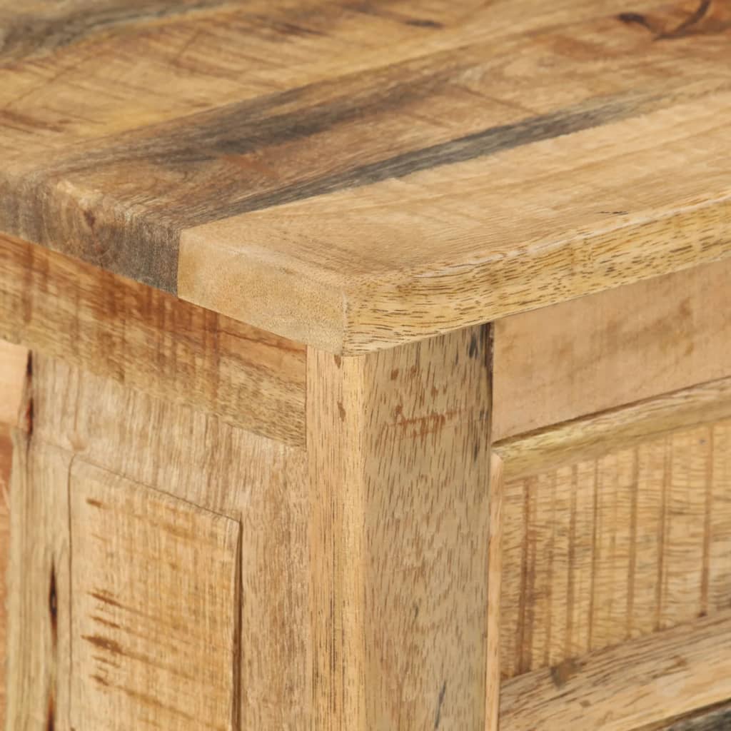 vidaXL 4-Layer Shoe Cabinet with Drawer Solid Rough Mango Wood