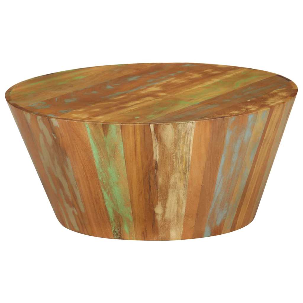 328301 vidaXL Coffee Table Ø65x31 cm Solid Reclaimed Wood