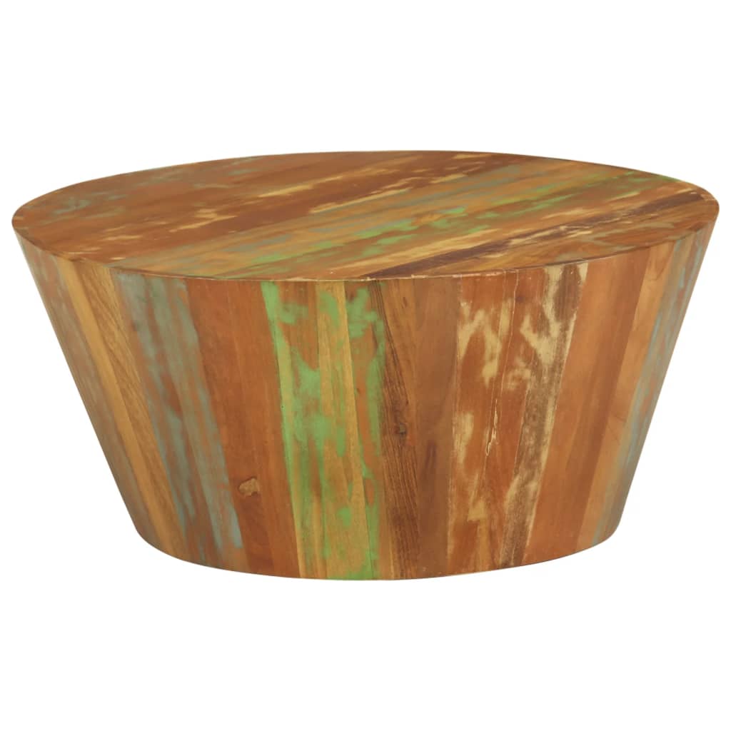 vidaXL Coffee Table Ø65x31 cm Solid Reclaimed Wood