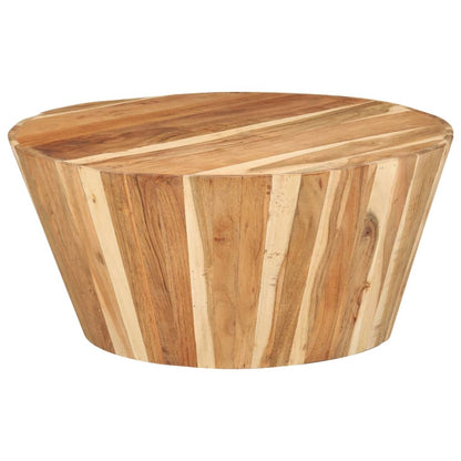 vidaXL Coffee Table Ø65x31 cm Solid Acacia Wood
