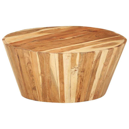 328302 vidaXL Coffee Table Ø65x31 cm Solid Acacia Wood