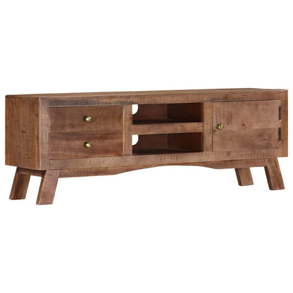 328303 vidaXL TV Cabinet 110x30x40 cm Rough Mango Wood
