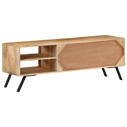 vidaXL TV Cabinet | Natural wood colour | Solid Mango Wood | 110 cm wide