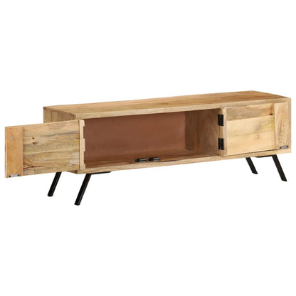 vidaXL TV Cabinet | Natural wood colour | Solid Mango Wood | 110 cm wide