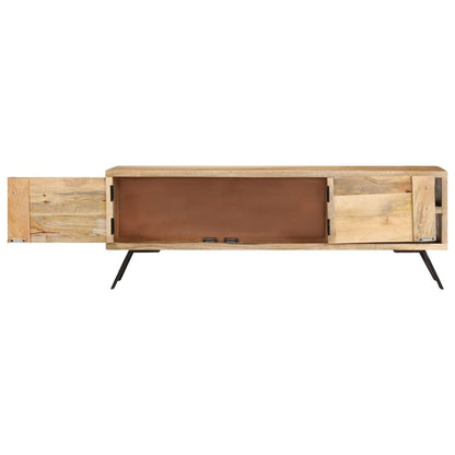 vidaXL TV Cabinet | Natural wood colour | Solid Mango Wood | 110 cm wide