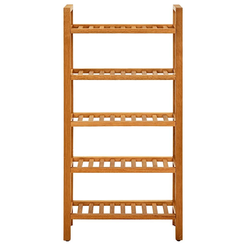 331747 vidaXL Shoe Rack with 5 Shelves 50x27x100 cm Solid Oak Wood