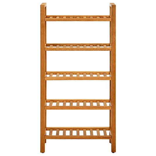 vidaXL Shoe Rack with 5 Shelves 50x27x100 cm Solid Oak Wood