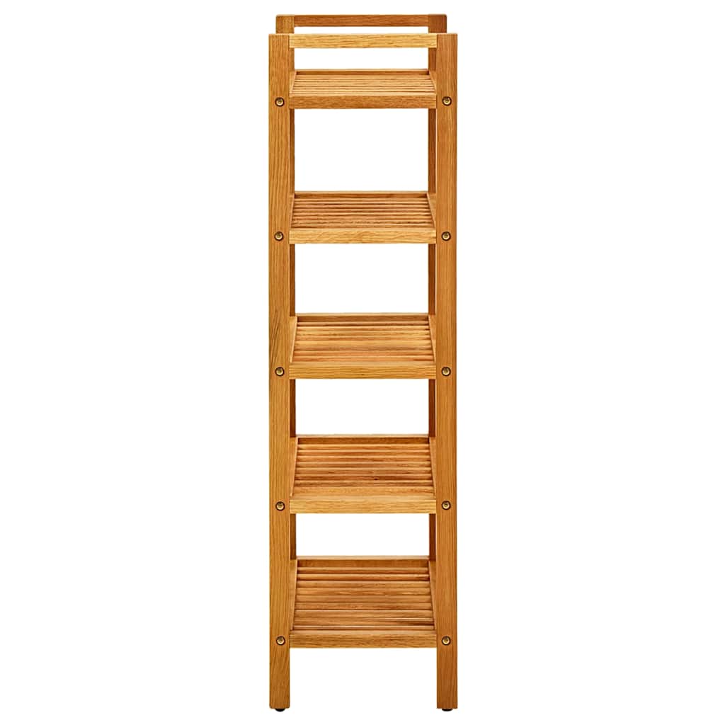 331747 vidaXL Shoe Rack with 5 Shelves 50x27x100 cm Solid Oak Wood