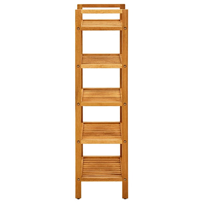vidaXL Shoe Rack with 5 Shelves 50x27x100 cm Solid Oak Wood