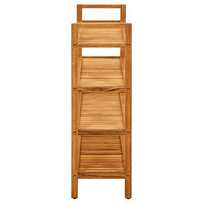 vidaXL Shoe Rack with 4 Shelves 100x27x80 cm Solid Oak Wood