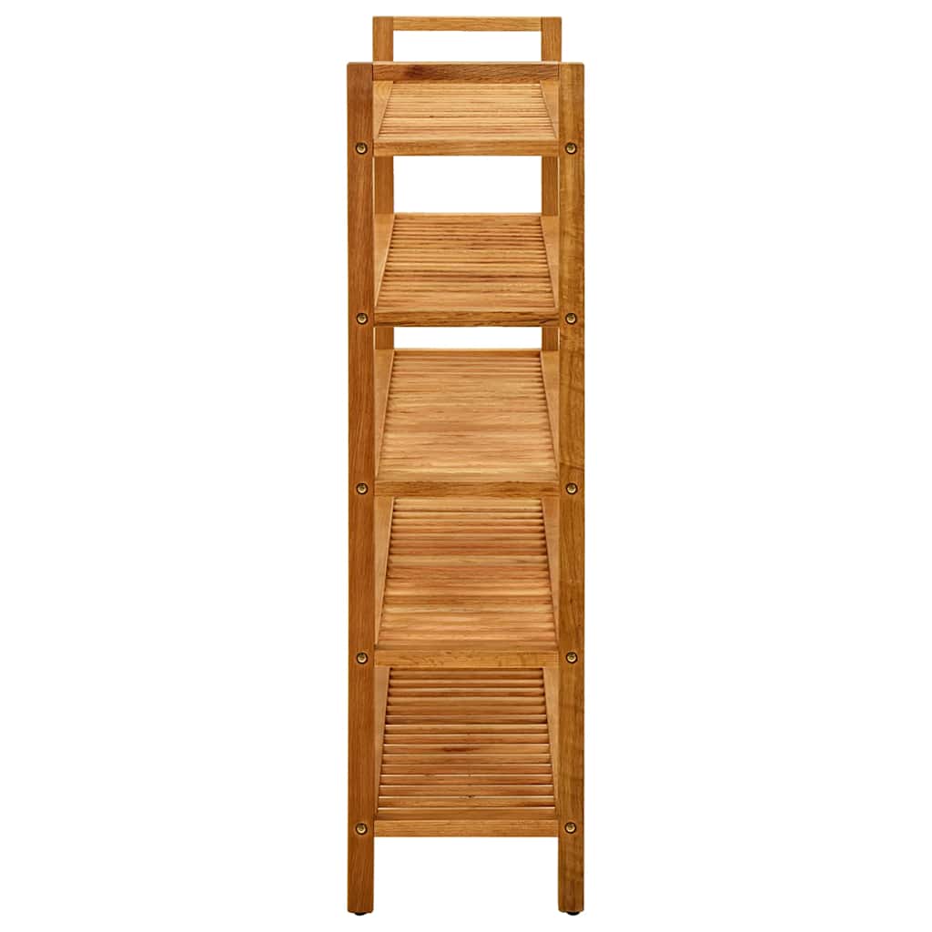 vidaXL Shoe Rack with 5 Shelves 100x27x100 cm Solid Oak Wood
