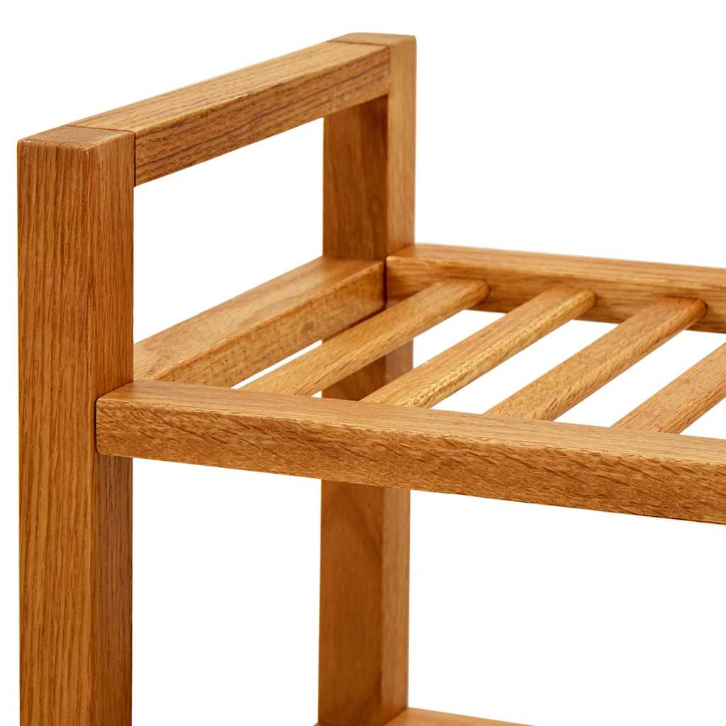 vidaXL Shoe Rack with 5 Shelves 100x27x100 cm Solid Oak Wood