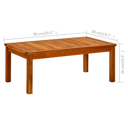 316400 vidaXL Garden Coffee Table 90x50x36 cm Solid Acacia Wood
