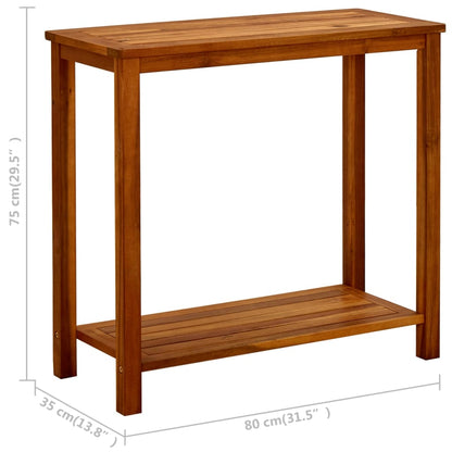 316405 vidaXL Garden Console Table 80x35x75 cm Solid Acacia Wood