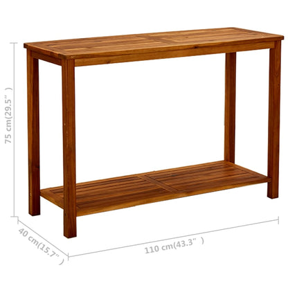 316406 vidaXL Garden Console Table 110x40x75 cm Solid Acacia Wood