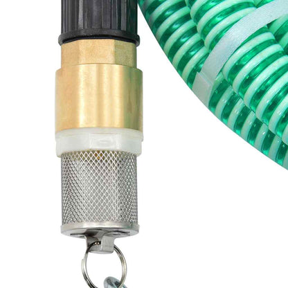 vidaXL Suction Hose with Brass Connectors Green 1,1" 3 m PVC