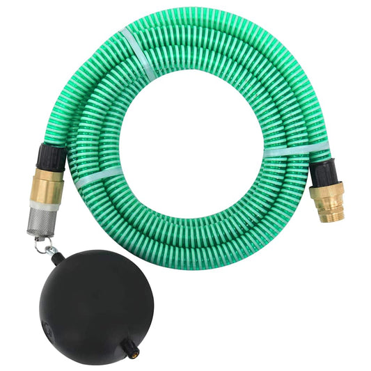 vidaXL Suction Hose with Brass Connectors Green 1,1" 15 m PVC