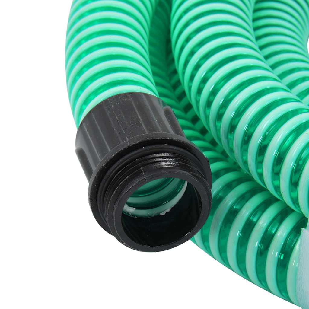 vidaXL Suction Hose with Brass Connectors Green 1,1" 15 m PVC