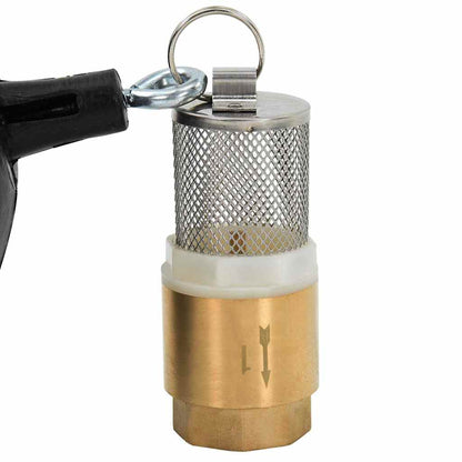 vidaXL Suction Hose with Brass Connectors Black 1,1" 5 m PVC