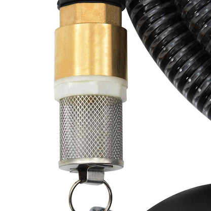 vidaXL Suction Hose with Brass Connectors Black 1,1" 15 m PVC