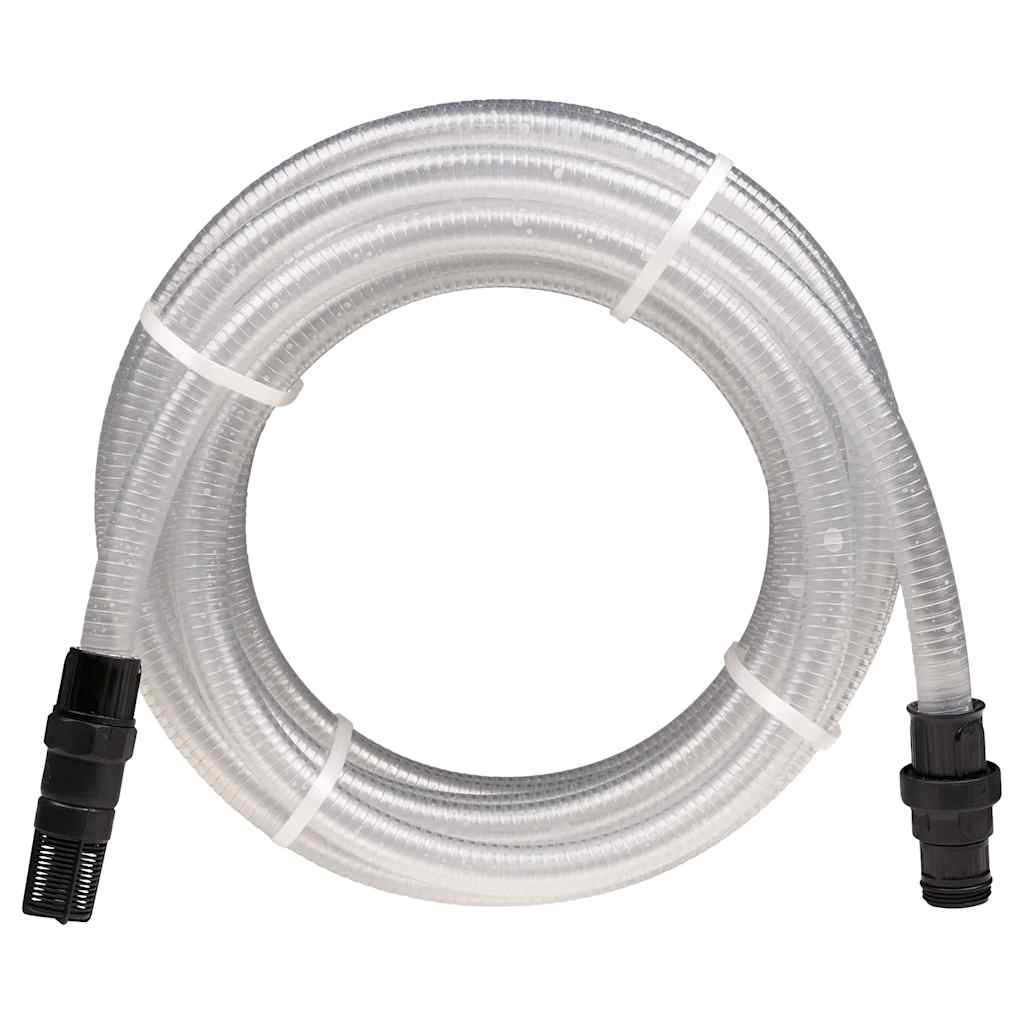 vidaXL Suction Hose with PVC Connectors Transparent 1" 10 m PVC