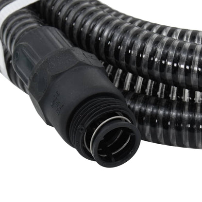 vidaXL Suction Hose with PVC Connectors Black 1" 7 m PVC