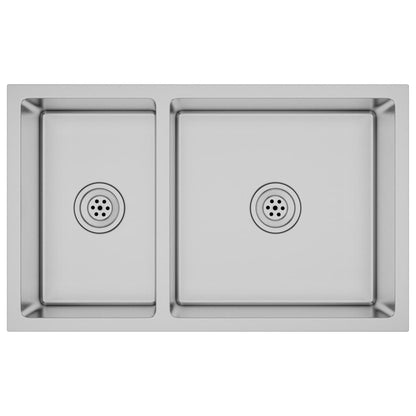 vidaXL Kitchen Sink Stainless Steel