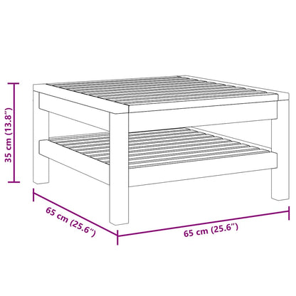 316292 vidaXL Coffee Table 65x65x35 cm Solid Acacia Wood