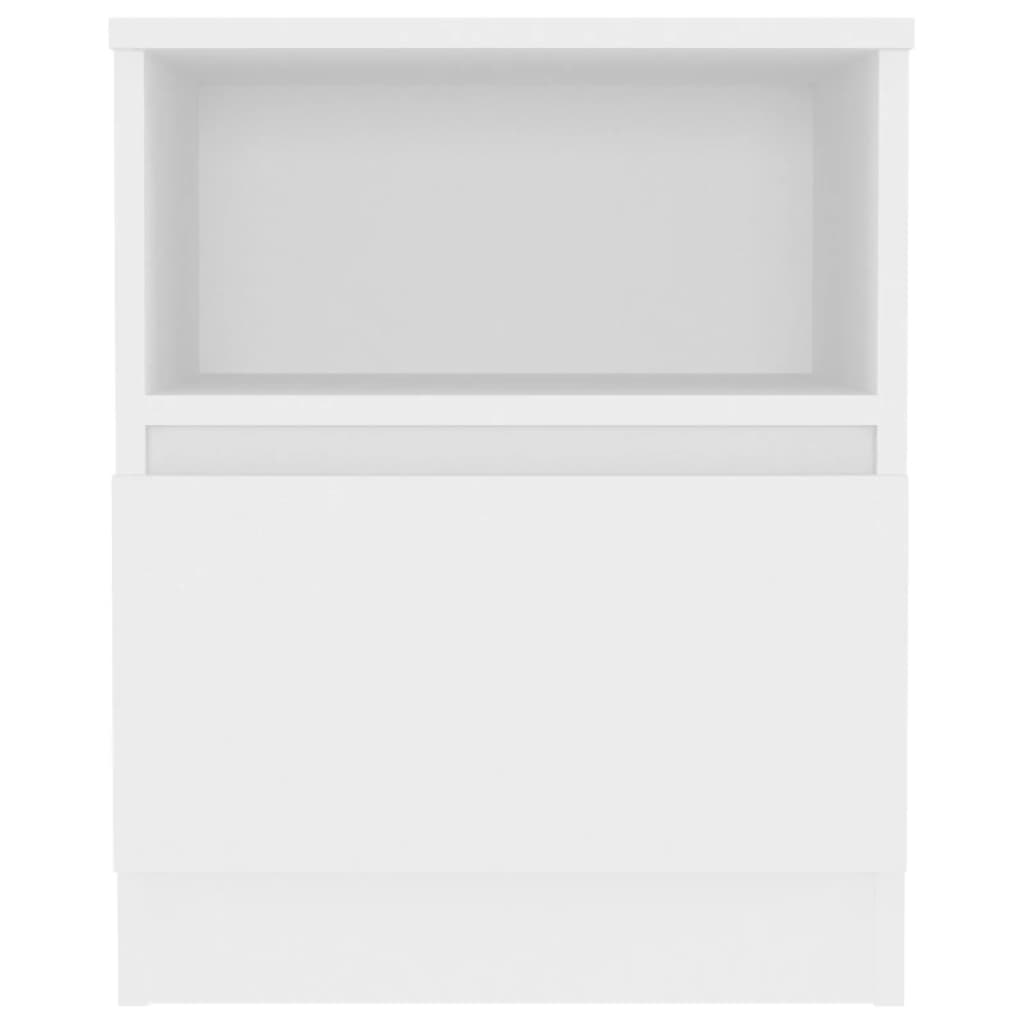 806157 vidaXL Bed Cabinet White 40x40x50 cm Engineered Wood