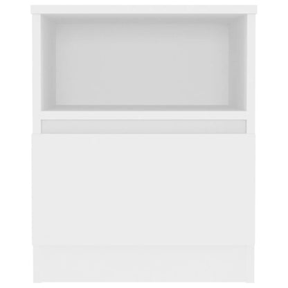 806157 vidaXL Bed Cabinet White 40x40x50 cm Engineered Wood