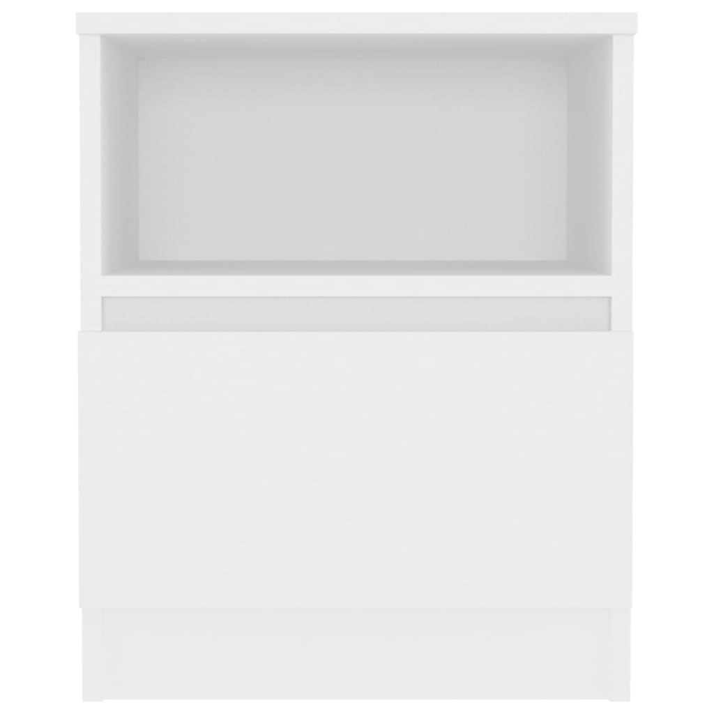 806158 vidaXL Bed Cabinets 2 pcs White 40x40x50 cm Engineered Wood