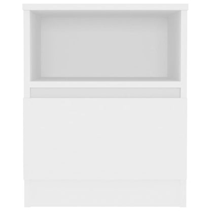 806158 vidaXL Bed Cabinets 2 pcs White 40x40x50 cm Engineered Wood