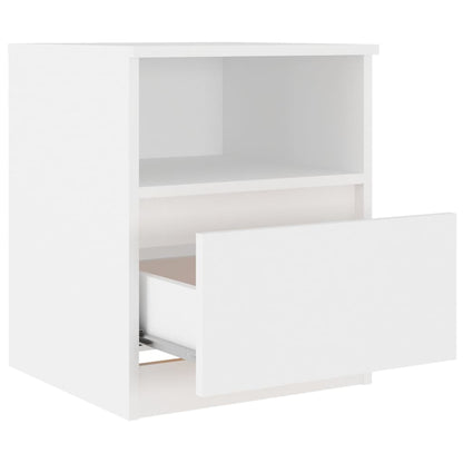 806158 vidaXL Bed Cabinets 2 pcs White 40x40x50 cm Engineered Wood