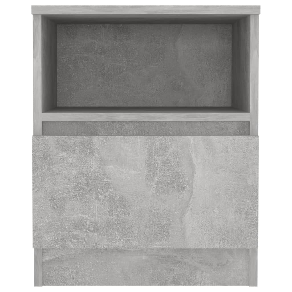 806166 vidaXL Bed Cabinets 2 pcs Concrete Grey 40x40x50 cm Engineered Wood
