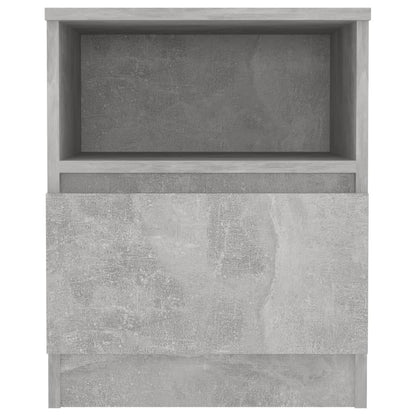 806166 vidaXL Bed Cabinets 2 pcs Concrete Grey 40x40x50 cm Engineered Wood